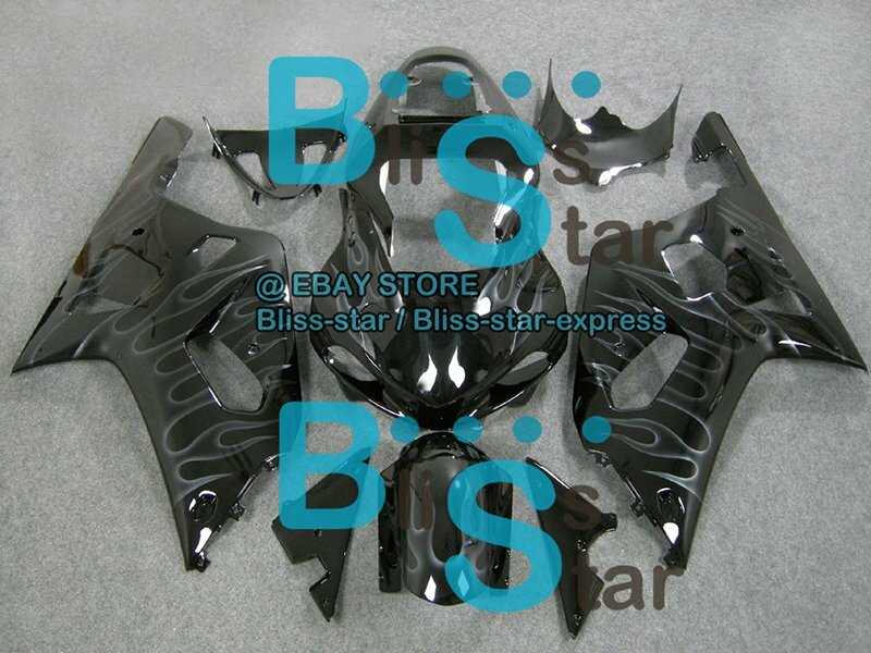 Black Glossy GSX-R600 Fairing Fit GSXR600 GSXR750 2002 2001-2003 51 A6 image