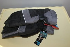 NWT WESTCHESTER BLACK GRAY DELUXE WATERPROOF UTILITY POCKET SKI GLOVES SZ XL