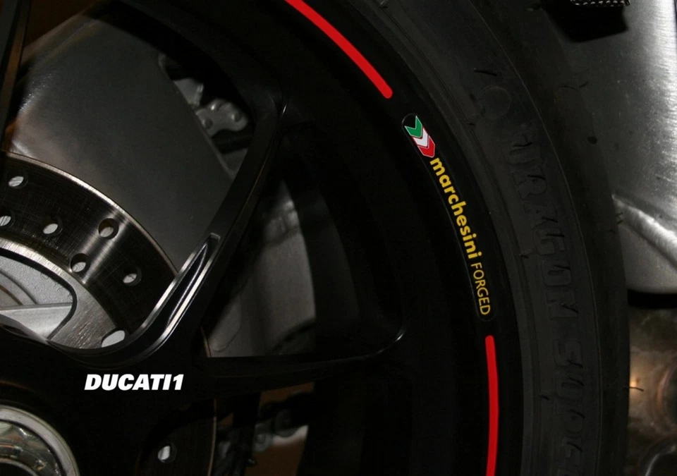 Marchesini Forged Wheel Rim Decals / Stickers - Ducati 848 1098 1198