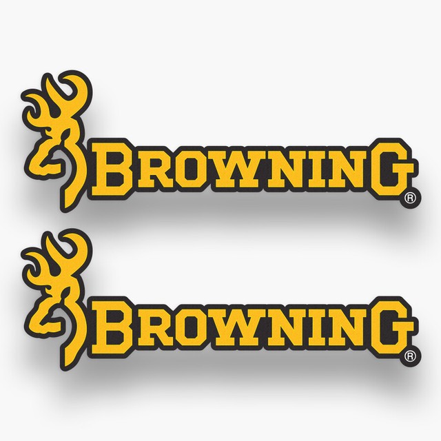 2x BROWNING Stickers Decals Vinyl Firearms Hunting Car Window Truck Buck Deer eBay