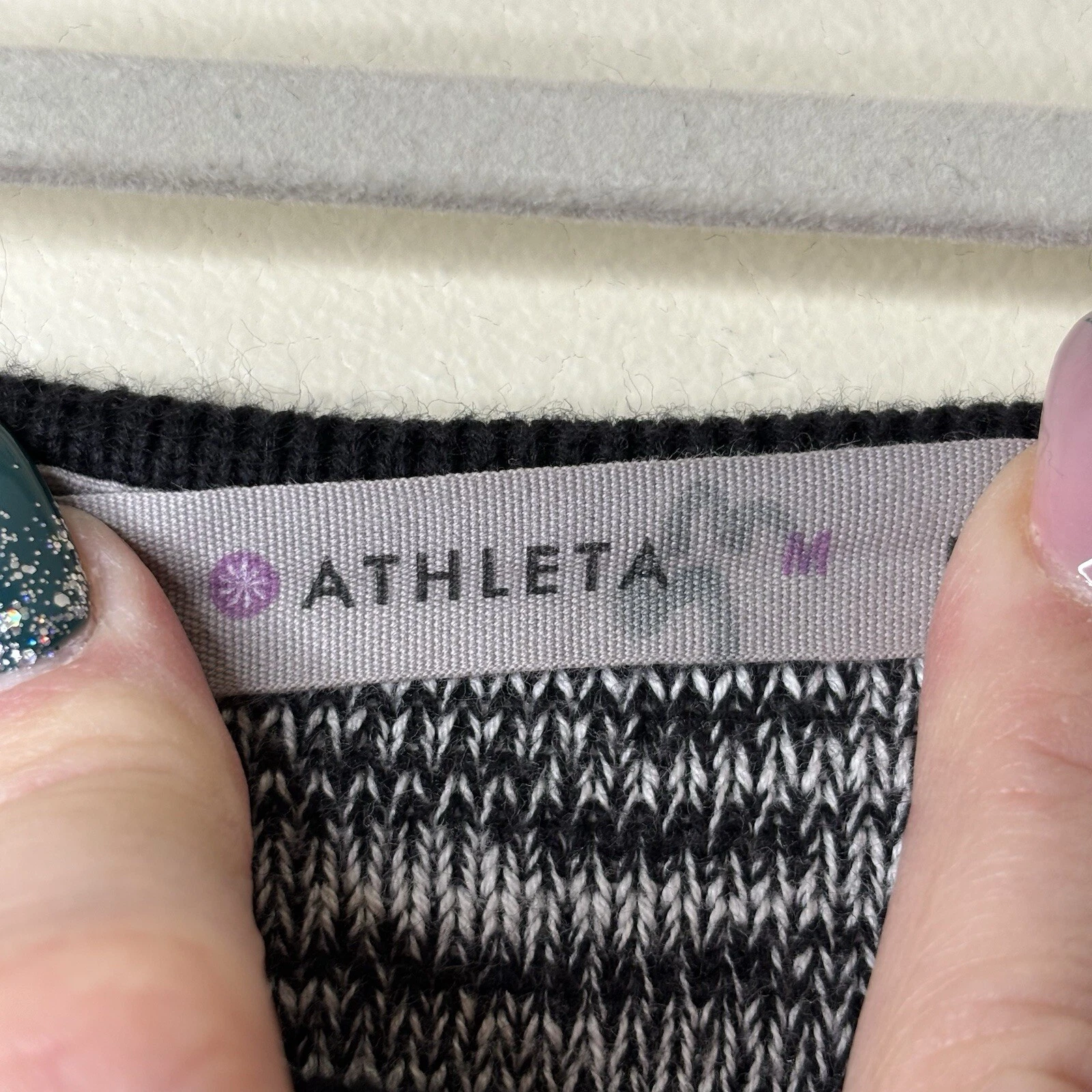 VETEMENTS Abito maglione Athleta Retreat taglia media nero marna L S maglia mini tempo libero