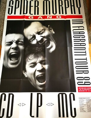 SPIDER MURPHY GANG 1989 TOUR - orig. Concert Poster - Plakat - 168x118cm - F/U