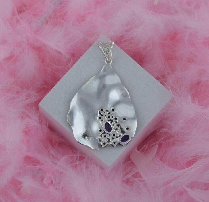 Pendentif Isis En Argent 925 Avec Améthyste Naturelle - Collier Déesse égyptienne