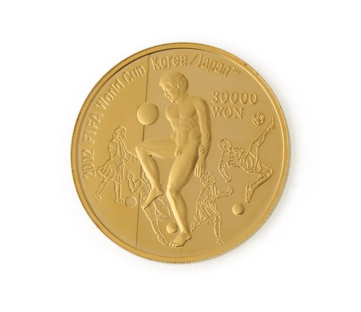 2002 Fifa World Cup KOREA JAPAN 30000 Won Gold Coin