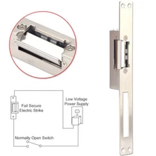 Electric Strike Door Lock 12V NO Fail Secure Long Narrow-type European Style