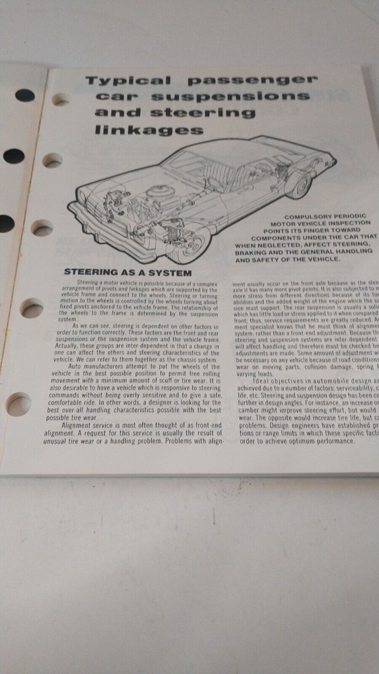 Automotive Front End Suspension Service Manual 1986 eBay