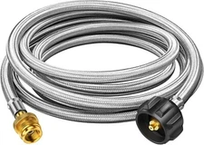 12Ft Propane Tank Adapter Hose 1lb to 20lb Converter for QCC1 Type1 LP Gas Grill