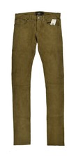 Women's Ralph Lauren RRL Brown Suede Leather Skinny Jeans Pants New 1200