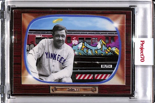 2021 TOPPS PROJECT 70 #728 BABE RUTH BY CES - P70 AP SILVER FRAME 01/51
