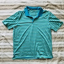 Adidas ClimaCool Men  s Polo Shirt Size XL Casual Golf Green Blue Short Sleeve