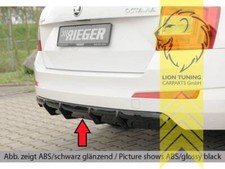 Rieger Heckansatz Heckspoiler Diffusor für Skoda Octavia 5E Limousine Combi carb