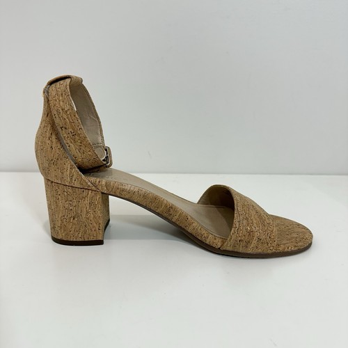 Vionic Rosie Cork Heels Women US 9 Brown Open Toe Ankle Buckle - Picture 4 of 13