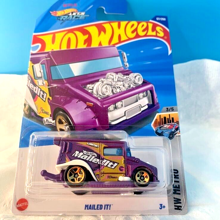 HOT WHEELS 2025 TREASURE HUNT MAILED IT! METALFLAKE PLUM PEARL 57