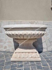 FONTANA LAVANDINO A MURO PARETE DA GIARDINO PER ESTERNO IN CEMENTO MARMO H 60 CM