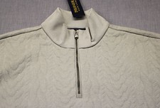 RALPH LAUREN POLO GOLF Mens Heather Gray 1/4 Zipper Cable Sweater NWT L  175