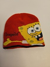 VTG Nickelodeon SpongeBob SquarePants Knit Beanie Winter Stocking Hat Toddler
