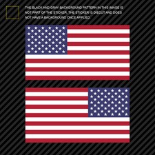 2x 4 American Flag Sticker Die Cut Decal Usa Lh Rh Mirrored Reverse