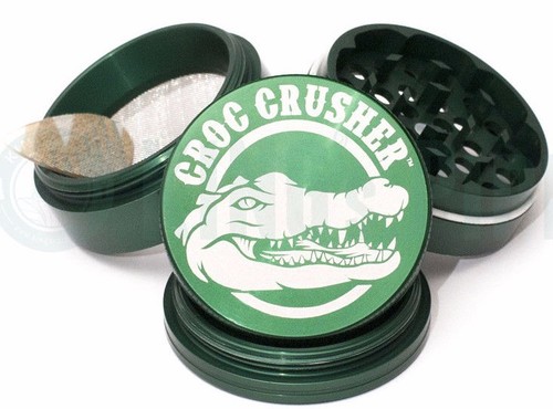 Croc Crusher - 4 Piece Herb Grinder - 2.2'' Standard Size - Green - Picture 1 of 2