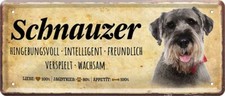  ''Schnauzer'' 28x12cm Blechschild