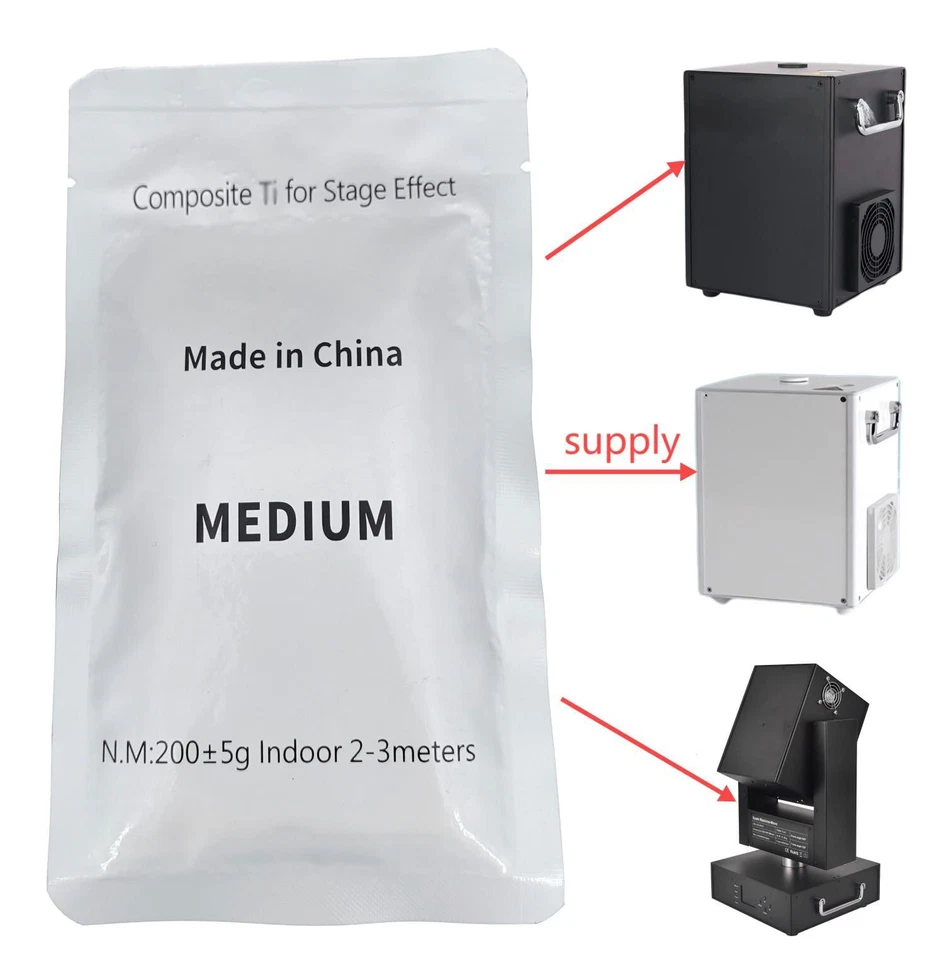 Máquina de chispas frías en polvo 2 bolsas * 200 g, interior 2-3 M, para bodas, escenarios, fiestas (400 g) Foto 2 de 4
