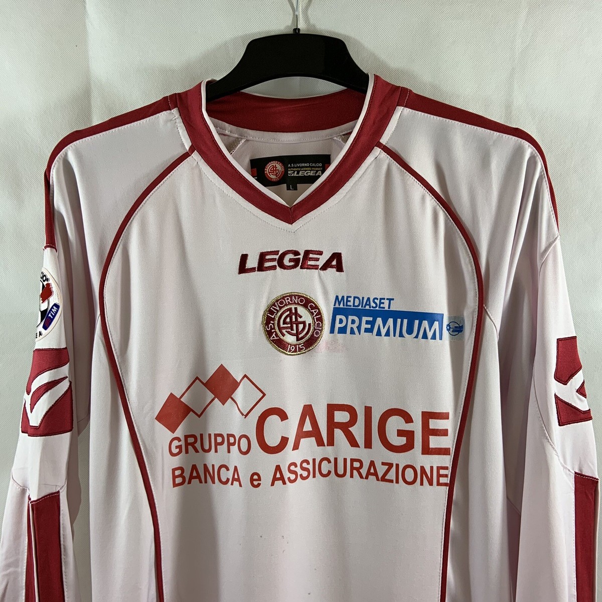 Maillot De Foot Extérieur Livourne Porté Match Par Loviso 21 - Legea, Taille L, 2007/08