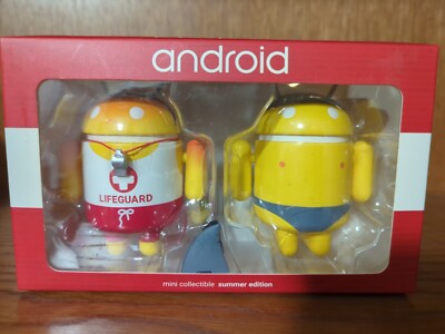Android Mini Collectible Summer Edition - Lifeguard & Shark Diver - Never opened