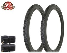 2 ALTA BICYCLE WIRE BEAD BLACK CRUISER TIRES 26x2.125 ROUGH KNOBBY TREAD w/TUBES