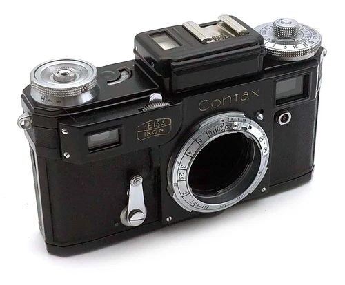 Soviet Arsenal copy of Contax IIIa Zeiss Ikon BLACK camera BODY EXC.