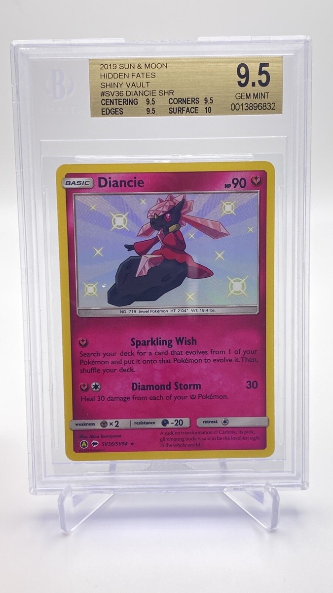 2019 Sun & Moon Hidden Fates Shiny Vault SV#36 Diancie BGS 9.5