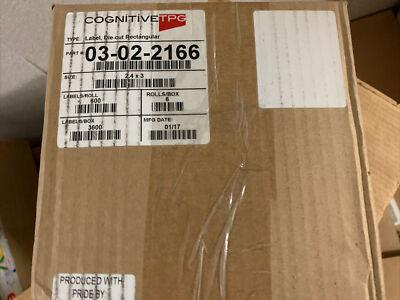 Cognitive Tpg Labels Die Cut Rectangular 03-02-2166 6 Roll Box 2.4 X 3