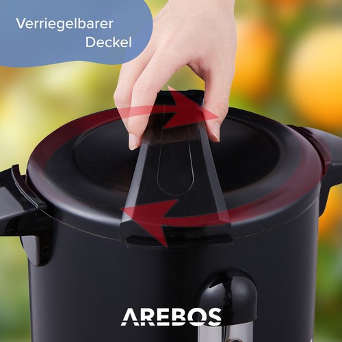 AREBOS Glühweinkocher 6.8 L Edelstahl Glühweinautomat Glühweinkessel Thermostat - Bild 5 von 12