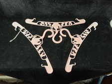 Vintage Pink Clown Cut Out Plastic Childs clothing hangers 6 Pcs  8