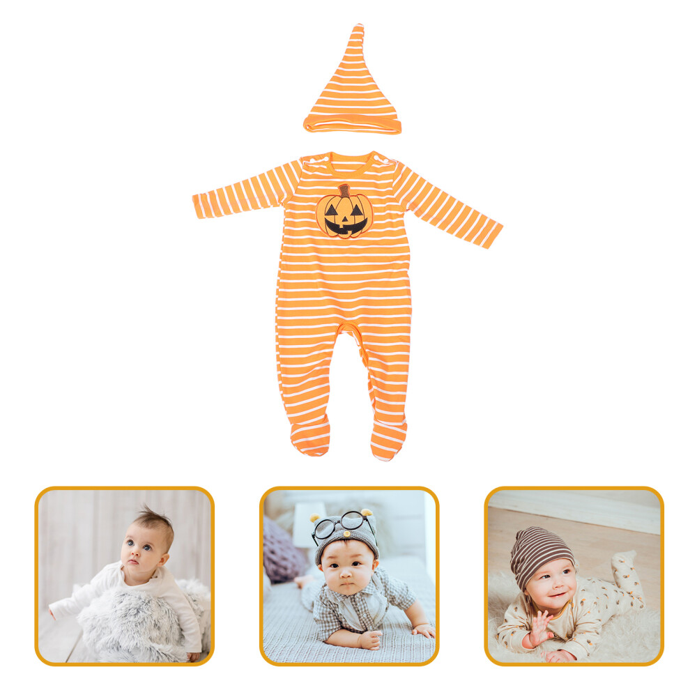 Fabric Baby Newborn Costumes 03 Months Pumpkin Romper Halloween Girl