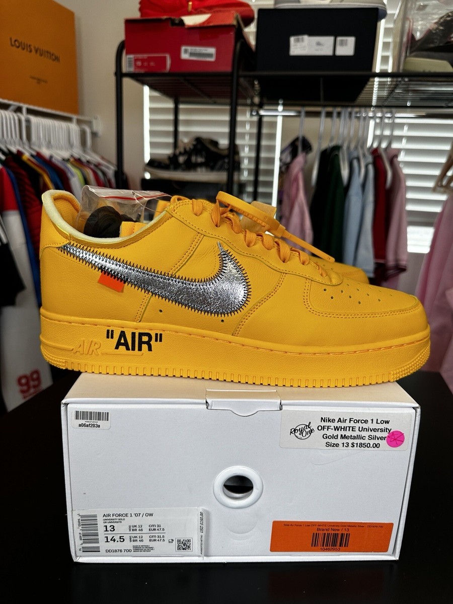 Size 13 - Nike Air Force 1 Low x OFF-WHITE Lemonade 2021 | eBay