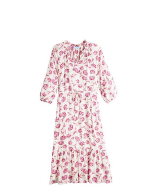 Draper James RSVP Size Small Off White With lavender Tulip Dress Size S