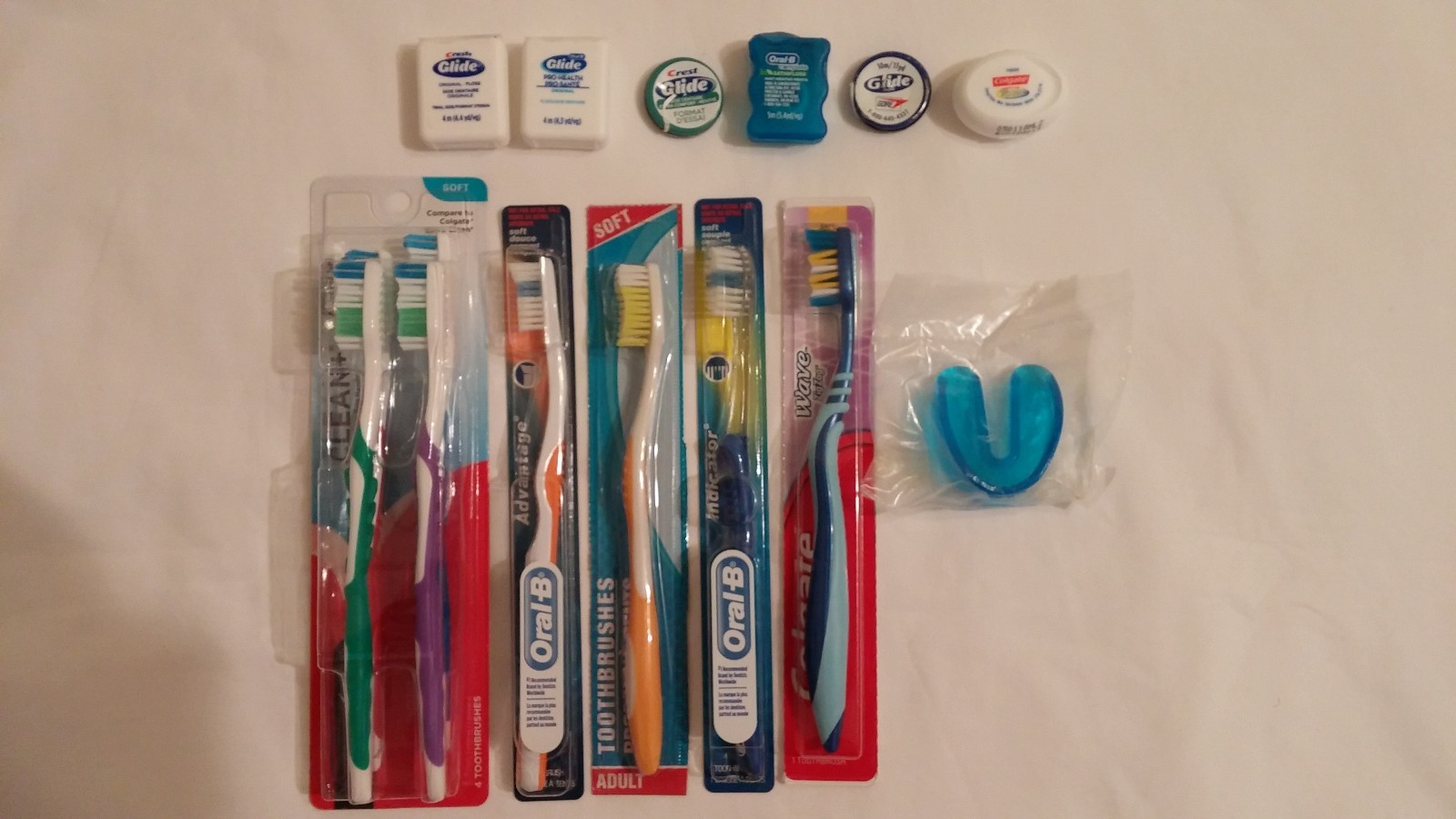 Tooth brush dental floss mouth tray