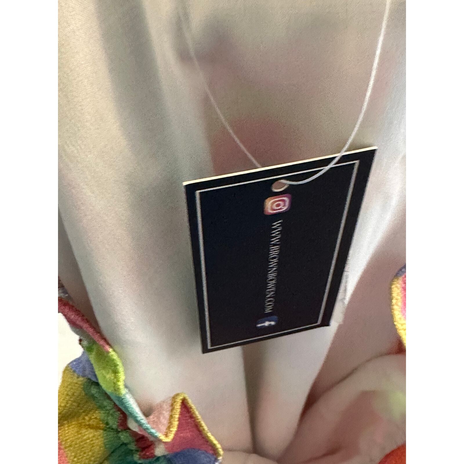 Abito Brown Bowen & Company Eloise Fila Arcobaleno taglia 16