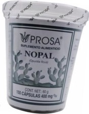 NOPAL CAPSULES 150 CAPSULES 400 mg CAPSULAS DE NOPAL CACTUS CAPSULES