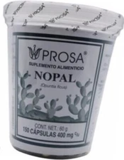 NOPAL CAPSULES 150 CAPSULES 400 mg CAPSULAS DE NOPAL CACTUS CAPSULES