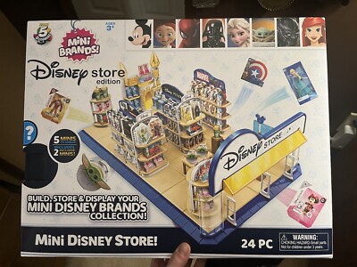 Disney Store Mini Brands Complete Toy Store  Play set w/ 5 Mini Figures