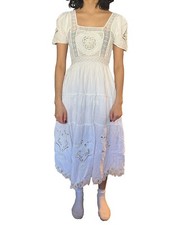 Loveshack Fancy White Cotton A line dress Good Condition SZ4