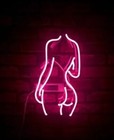 14"x10" Pink Girl Butt Back Left Acrylic Neon Sign Light Lamp Window Display Jy