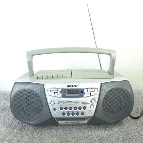 Vintage Sony CFD-S32 CD Radio Cassette Recorder AM/FM Boombox Mega Bass Works