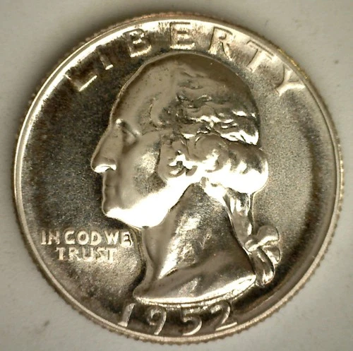 1952 Washington Quarter PROOF 25 Cents Silver 25c TONED Coin Philadelphia Mint