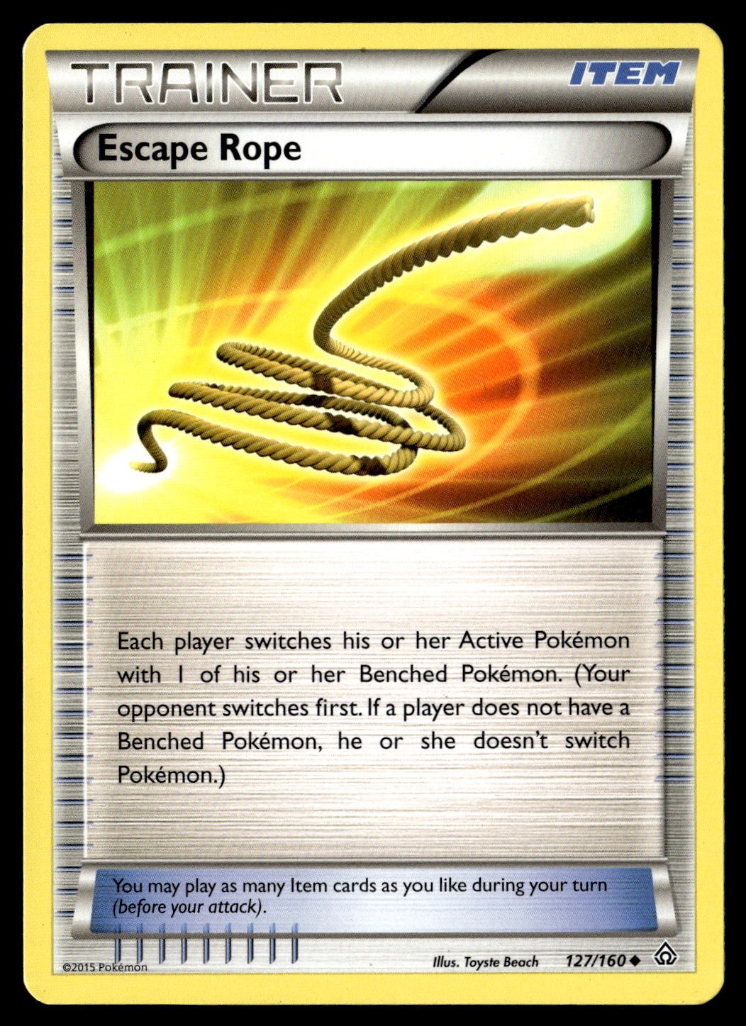 Escape Rope 127/160 Uncommon Primal Clash Pokemon Lightly Played