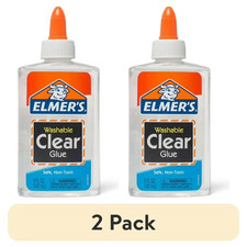 (2 pack) Elmer's Clear School Glue, 5 oz.