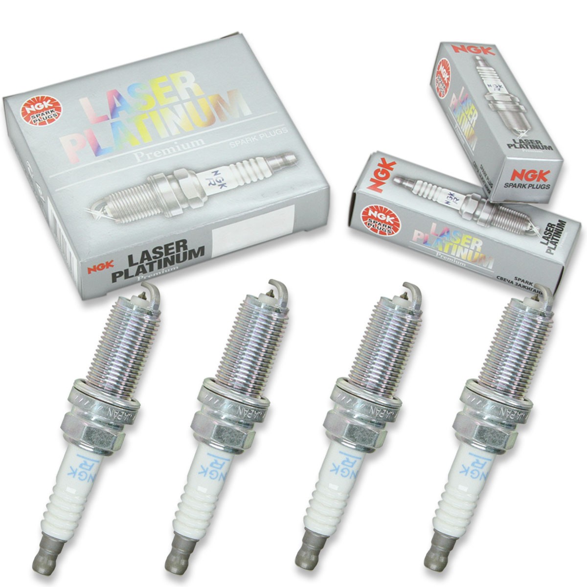 4 pcs NGK Laser Platinum Spark Plugs for 2005-2006 Nissan X-Trail 2.5L - ky