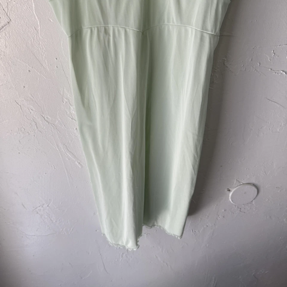 Camisón vintage Shadowline vestido sin mangas 36 ribete de encaje largo completo años 60 coqueta Foto 3 de 4