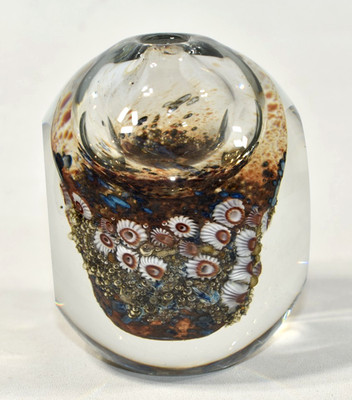 Richard Satava Art Glass Millefiori Milleflora Perfume Paperweight NO STOPPER