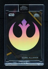 2024 Topps Chrome Black Star Wars Gold Refractor 10/50 Rebel Alliance GL-3 i6e